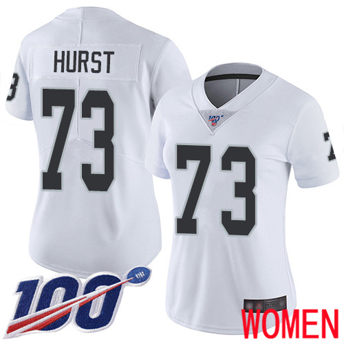 Oakland Raiders Limited White Women Maurice Hurst Road Jersey NFL Football #73 100th Season Vapor Jersey